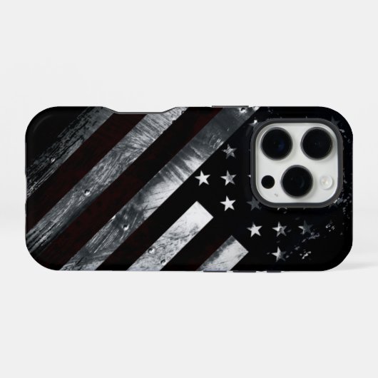 Patriotic Industrial American Flag iPhone Hoesje (Achterkant horizontaal)