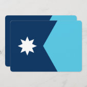 Patriotic invitations with Flag of Minnesota Kaart (Voorkant / Achterkant)