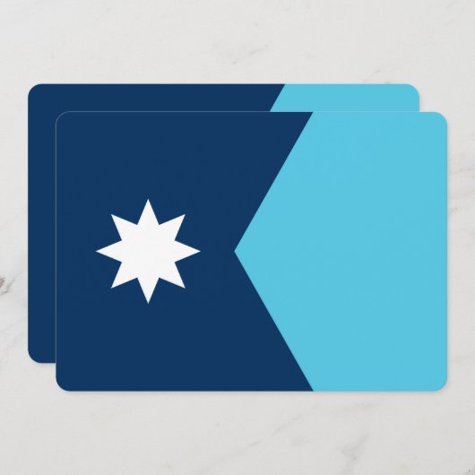 Patriotic invitations with Flag of Minnesota Kaart (Voorkant / Achterkant)