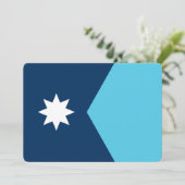 Patriotic invitations with Flag of Minnesota Kaart (Staand voorkant)