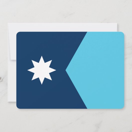 Patriotic invitations with Flag of Minnesota Kaart (Achterkant)