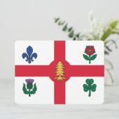 Patriotic  invitations with Flag of Montreal Kaart (Staand voorkant)