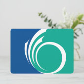 Patriotic  invitations with Flag of Ottawa, Canada Kaart (Staand voorkant)