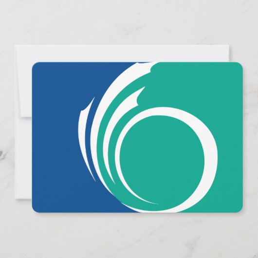 Patriotic  invitations with Flag of Ottawa, Canada Kaart (Voorkant)