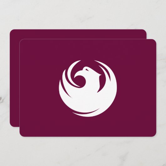 Patriotic invitations with Flag of Phoenix City Kaart (Voorkant / Achterkant)