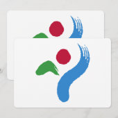 Patriotic  invitations with Flag of Seoul Kaart (Voorkant / Achterkant)