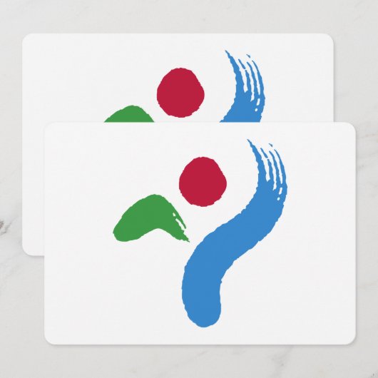 Patriotic invitations with Flag of Seoul Kaart (Voorkant / Achterkant)