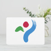 Patriotic  invitations with Flag of Seoul Kaart (Staand voorkant)