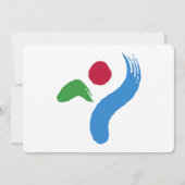 Patriotic  invitations with Flag of Seoul Kaart (Voorkant)