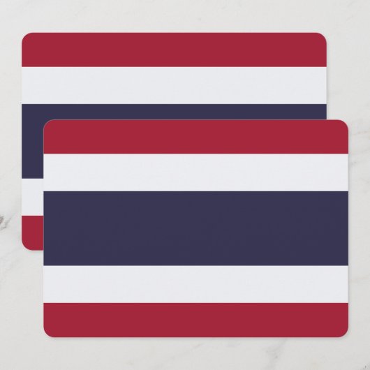 Patriotic invitations with Flag of Thailand Kaart (Voorkant / Achterkant)