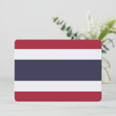 Patriotic  invitations with Flag of Thailand Kaart (Staand voorkant)