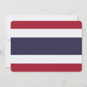 Patriotic  invitations with Flag of Thailand Kaart (Achterkant)