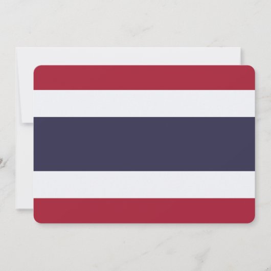 Patriotic  invitations with Flag of Thailand Kaart (Voorkant)