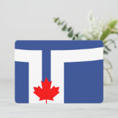 Patriotic  invitations with Flag of Toronto Kaart (Staand voorkant)
