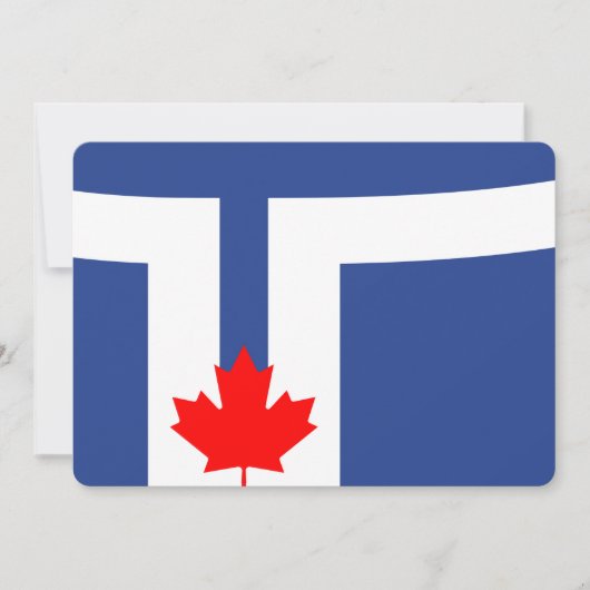Patriotic  invitations with Flag of Toronto Kaart (Voorkant)