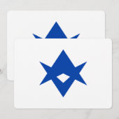 Patriotic  invitations with Flag of Toyota, Japan Kaart (Voorkant / Achterkant)