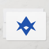 Patriotic  invitations with Flag of Toyota, Japan Kaart (Achterkant)