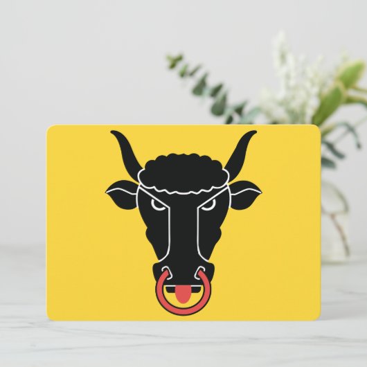 Patriotic invitations with Flag of Uri Kaart (Staand voorkant)