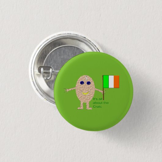 Patriotic Irish Egg Button (Voorkant /achterkant)