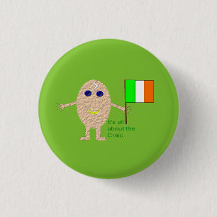 Patriotic Irish Egg Button