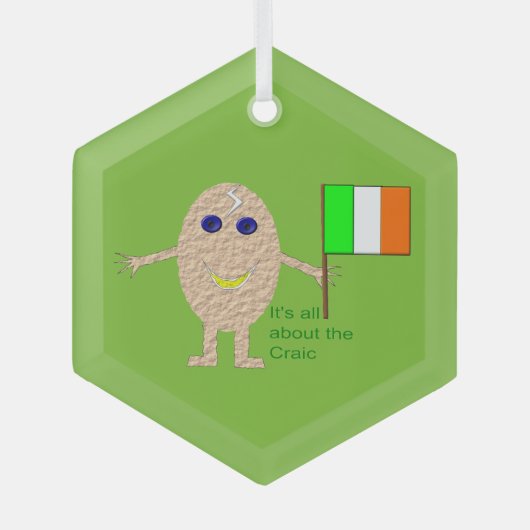 Patriotic Irish Egg Glas Ornament (Voorkant)