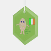 Patriotic Irish Egg Glas Ornament (Voorkant links)