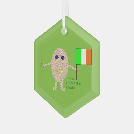Patriotic Irish Egg Glas Ornament (Voorkant links)