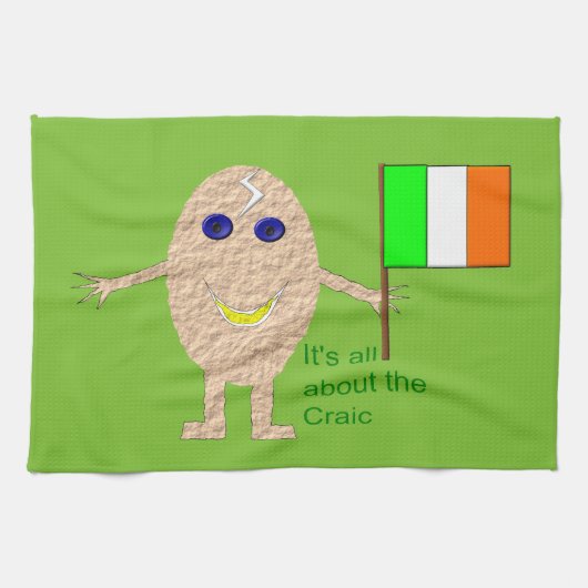 Patriotic Irish Egg Kitchen Towel Theedoek (Horizontaal)