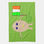 Patriotic Irish Egg Kitchen Towel Theedoek (Verticaal)