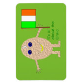 Patriotic Irish Egg Magnet Magneet (Verticaal)