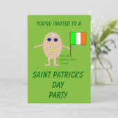 Patriotic Irish Egg Party Kaart (Staand voorkant)