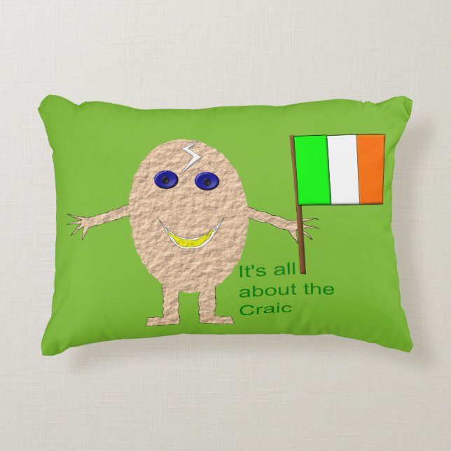 Patriotic Irish Egg Pillow Decoratief Kussen (Voorkant)