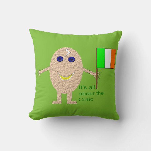 Patriotic Irish Egg Pillow Kussen (Voorkant)