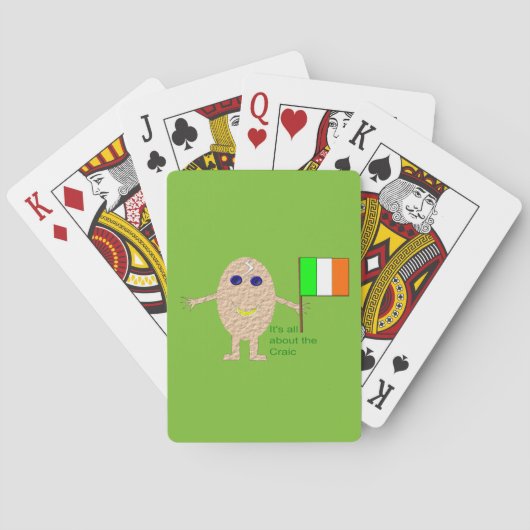 Patriotic Irish Egg Spelling cards Speelkaarten (Achterkant)