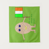 Patriotic Irish Egg Tapestry Wandkleed (Voorkant)