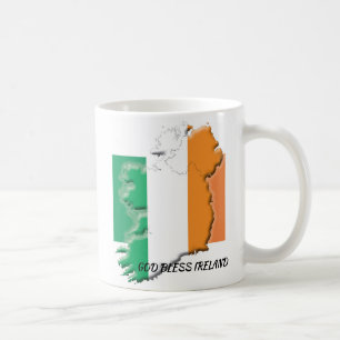 Patriotic IRISH FLAG God Bless Ireland Koffiemok