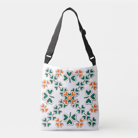 Patriotic Irish Shamrock Crossbody Tas (Voorkant)