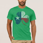 Patriotic Irish Texas Flag Shamrock Fade T-shirt (Voorkant)