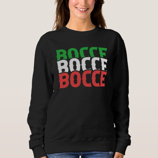 Patriotic Italian Bocce Ball Player Boules Sports  Trui (Voorkant)