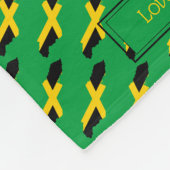 Patriotic JAMAICA FLAG  GREEN Fleece Deken (Hoek)