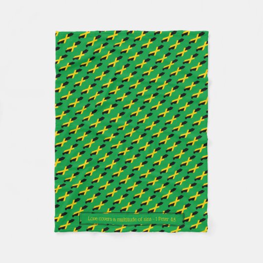 Patriotic JAMAICA FLAG  GREEN Fleece Deken (Voorkant)