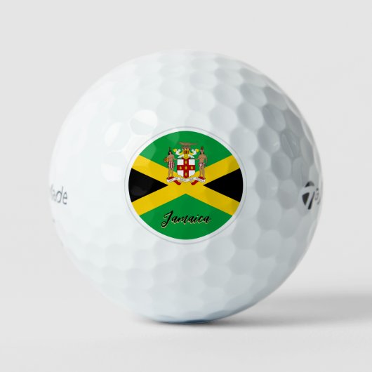 Patriotic Jamaican Flag Golf Balls, Jamaica Golfballen (Voorkant)