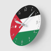 Patriotic Jordan Flag Ronde Klok (Hoek)