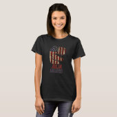 Patriotic Julia Dino Juliasaurus American Flag T-shirt (Voorkant volledig)