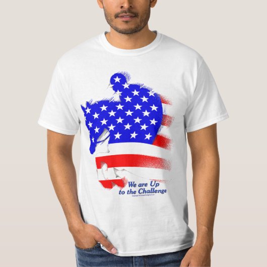 Patriotic Jumping Horse T-shirt (Voorkant)