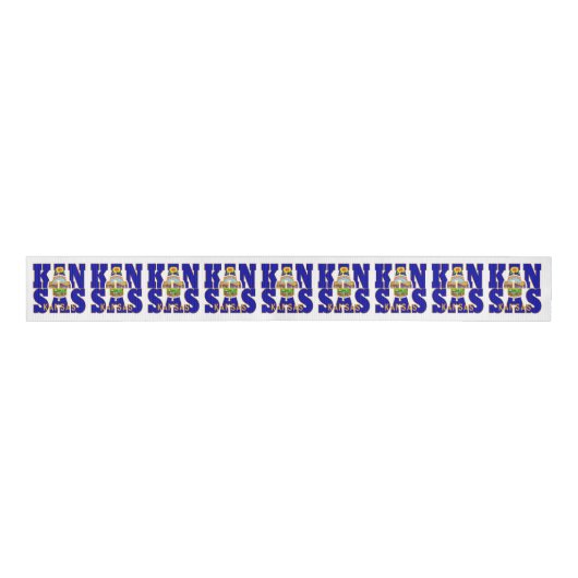 Patriotic Kansas state flag typografie Grosgrain Lint (Voorkant)