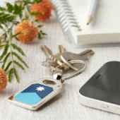 Patriotic keychain with Flag of Minnesota, USA (Zijkant)