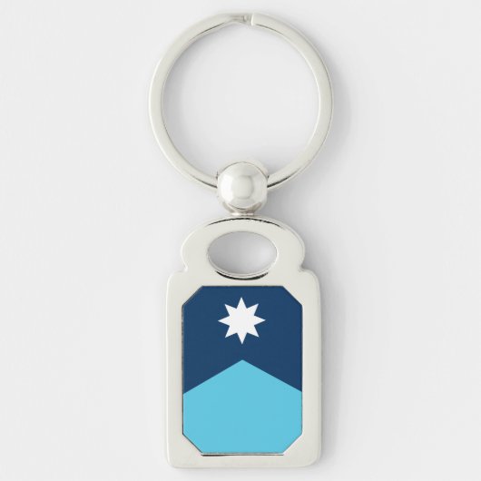 Patriotic keychain with Flag of Minnesota, USA (Voorkant)