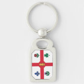 Patriotic keychain with Flag of Montreal, Canada (Voorkant)