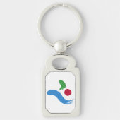 Patriotic keychain with Flag of Seoul, South Korea (Voorkant)